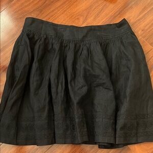 100% Linen embroidered Mini Skirt by See By Chloe Black